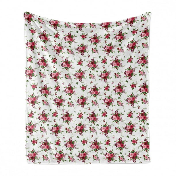 Cozy Plush for Indoor and Outdoor Use Bridal Bouquets Pattern with Roses and Freesia Romantic Victorian Composition Pink Ruby Green 50 x 60 Ambesonne Flowers Soft Flannel Fleece Throw Blanket Cozy Plush for Indoor and Outdoor Use Bridal Bouquets Pattern with Roses and Freesia Romantic Victorian Composition Pink Ruby Green 50 x 60 Ambesonne Flowers Soft Flannel Fleece Throw Blanket